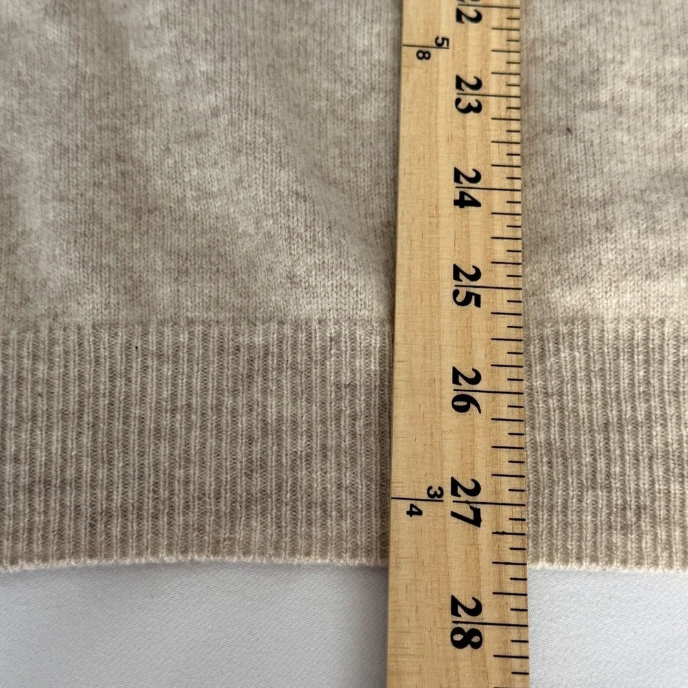 Joseph & Lyman Mens  Beige Heather 100% Cashmere XXL V-Neck Sweater Classic Fit